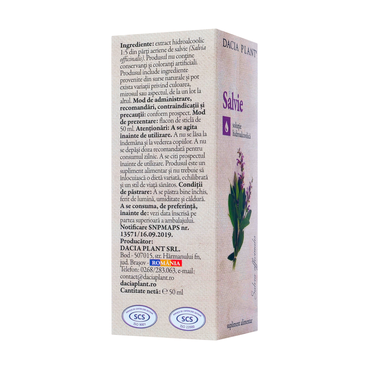 Tinctura salvie 50 ml