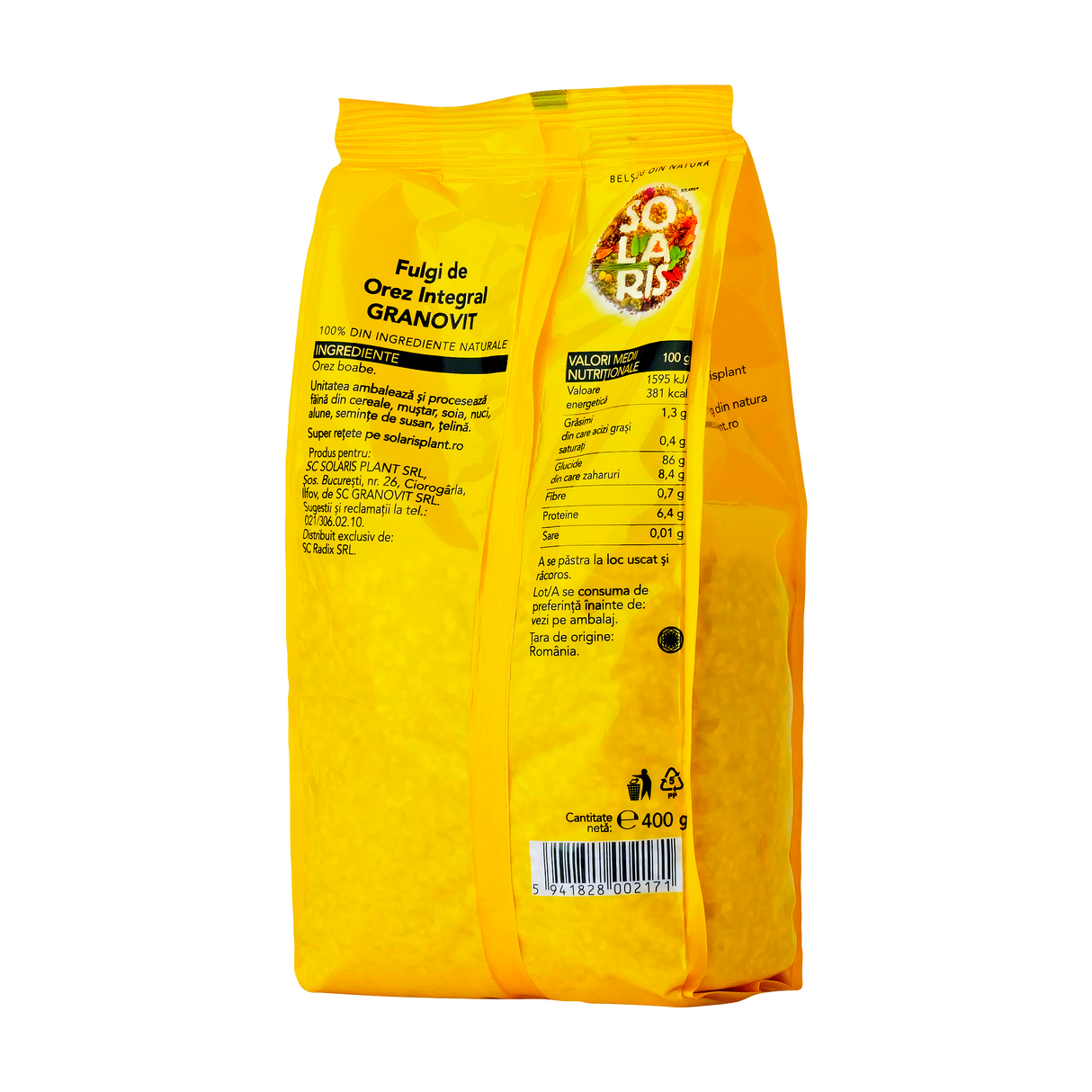 Fulgi de orez integral granovit 400 g