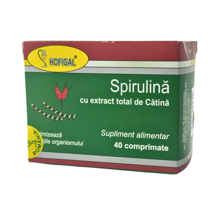 Spirulina cu extract total de catina 40 comprimate