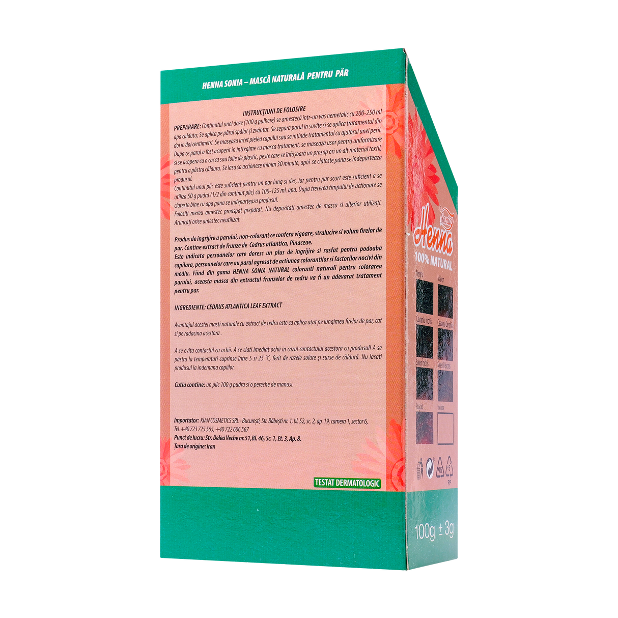 Tratament par incolor henna sonia 100 g
