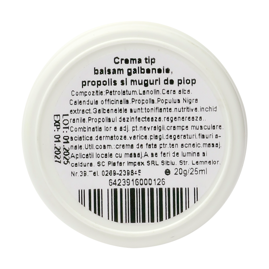 Unguent galbenele, propolis si muguri de plop 20 g