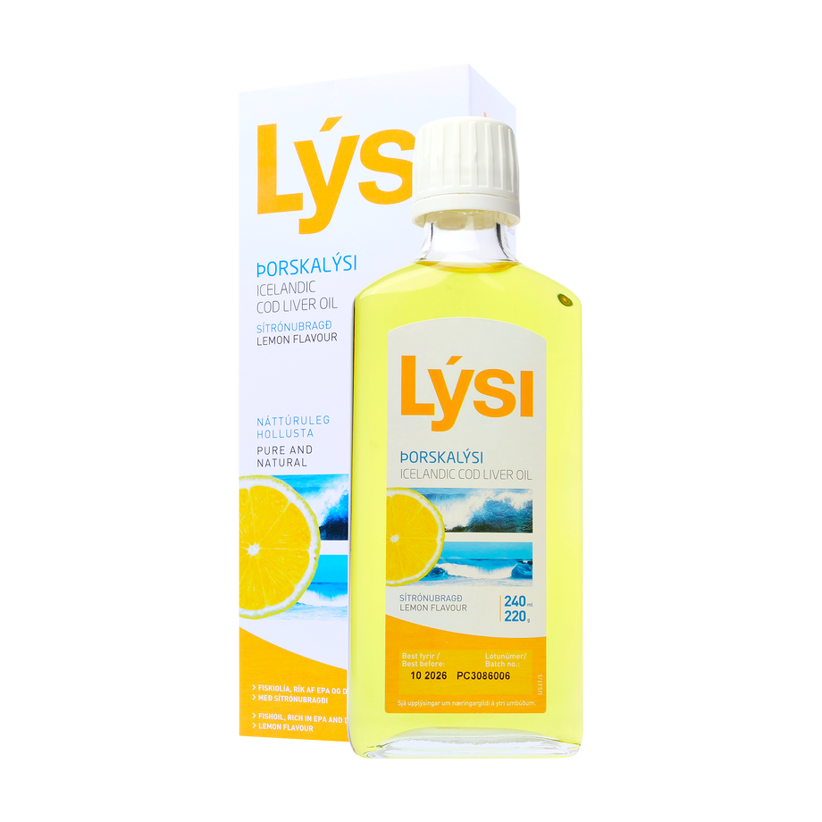 Ulei ficat de cod cu aroma lamaie 240 ml