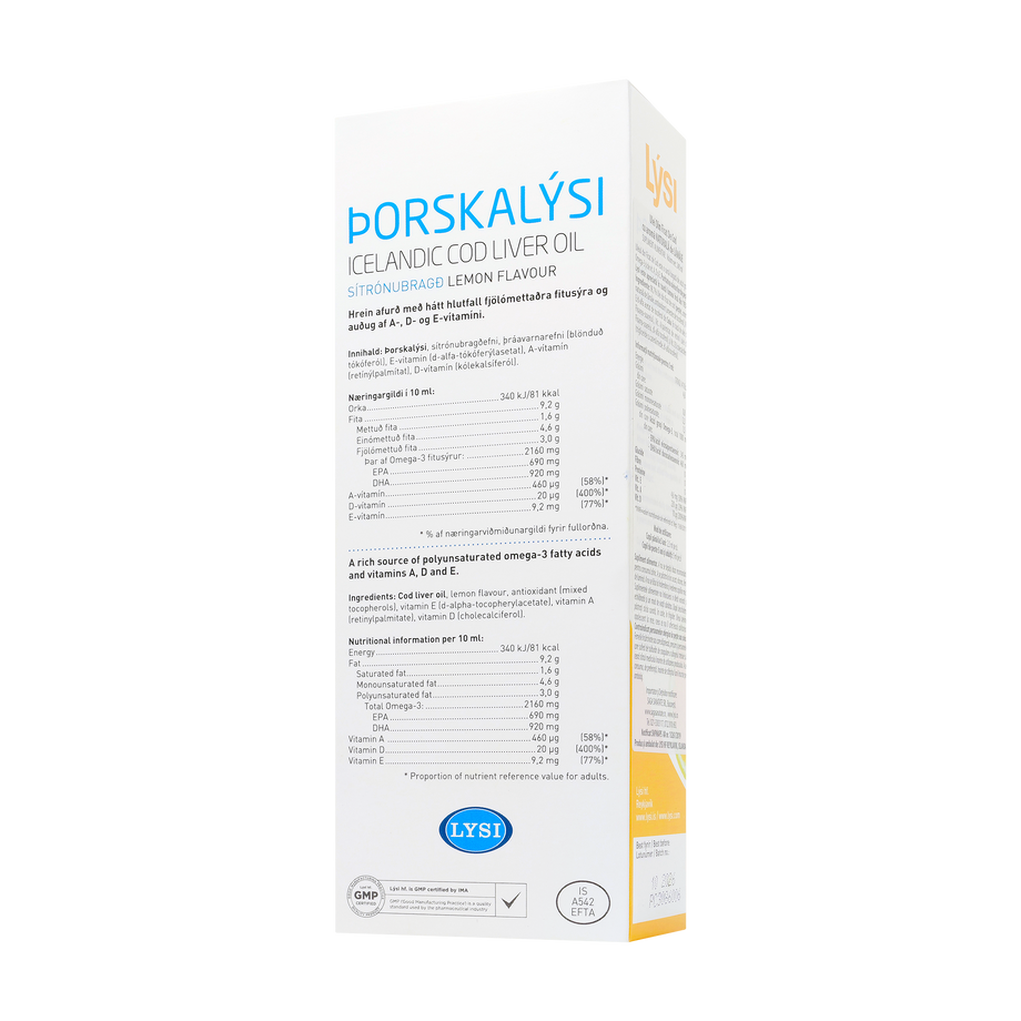 Ulei ficat de cod cu aroma lamaie 240 ml