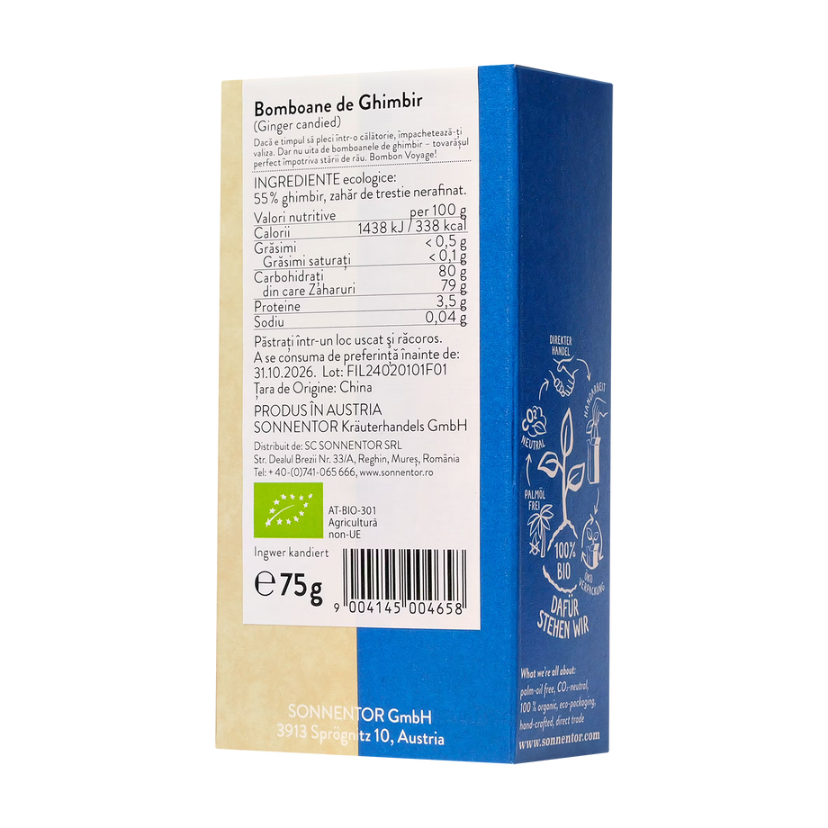 Bomboane ghimbir 75 g