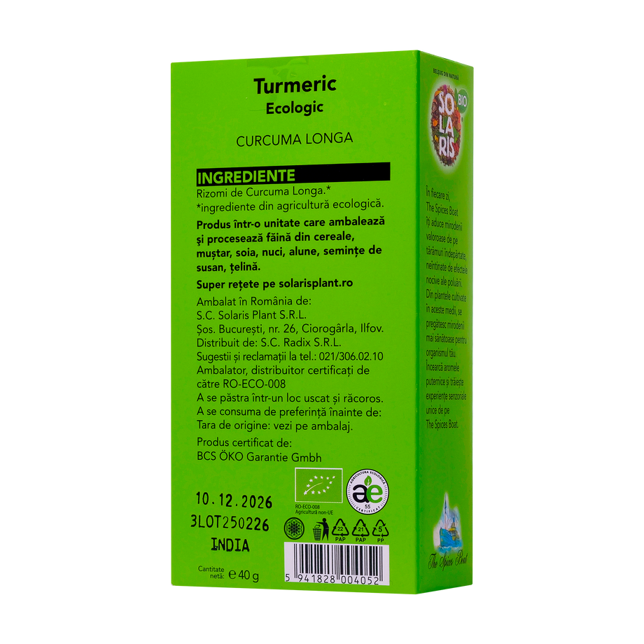 Turmeric macinat 40 g Solaris