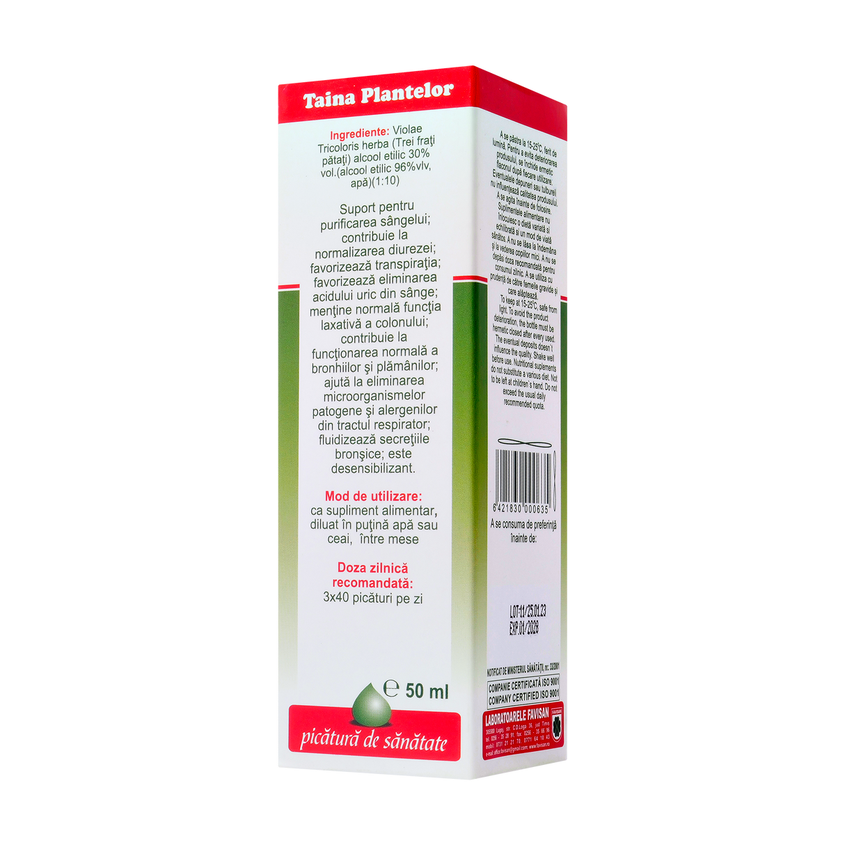 Tinctura trei frati patati 50 ml Favisan