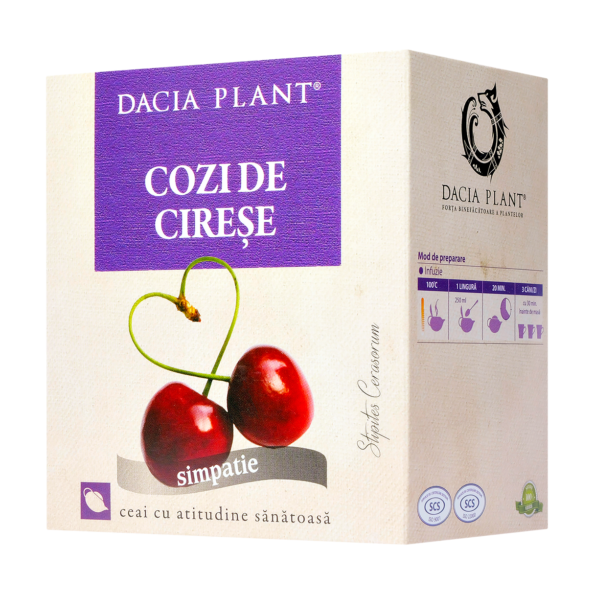 Ceai cozi de cirese 50 g Dacia Plant
