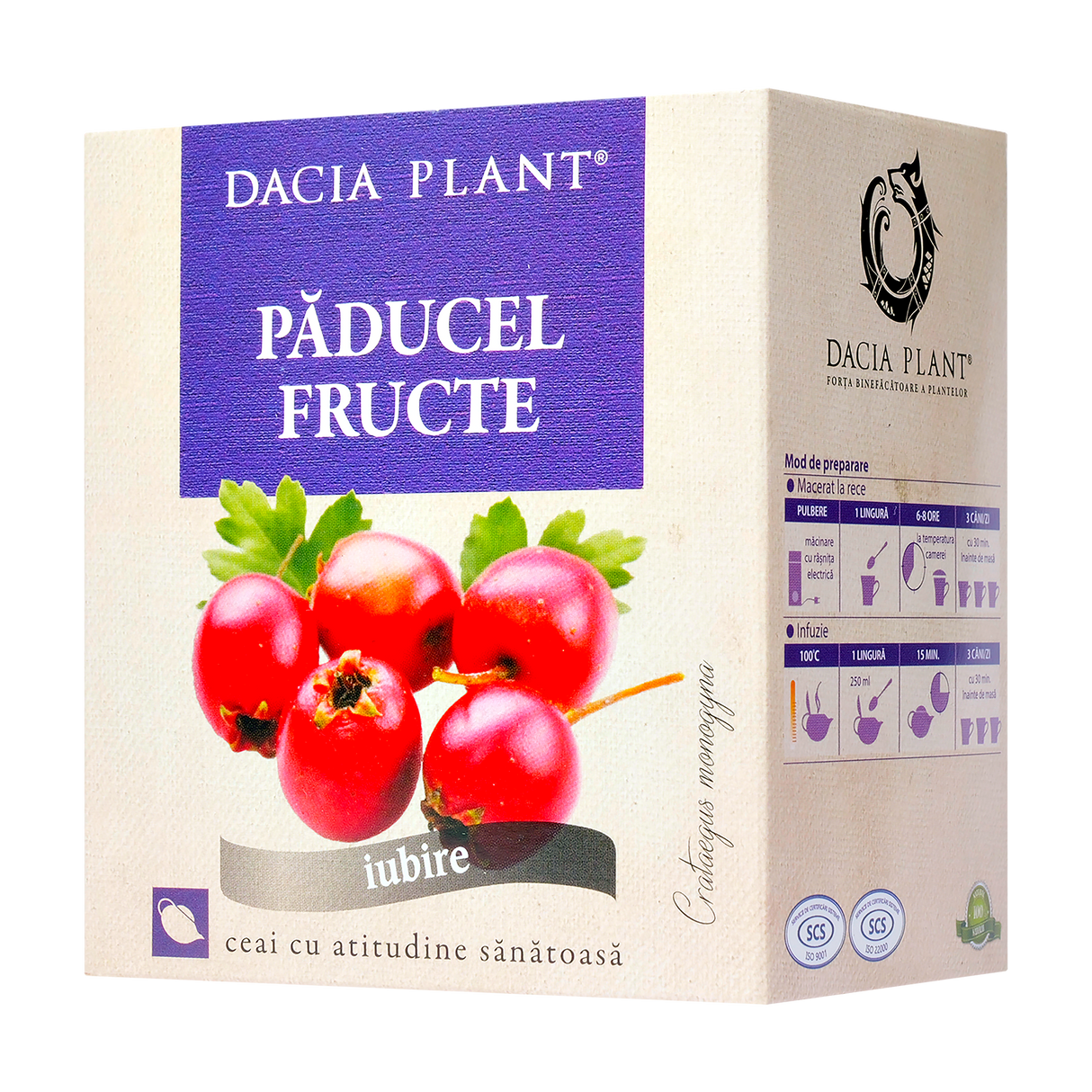 Ceai paducel fructe 50 g Dacia Plant
