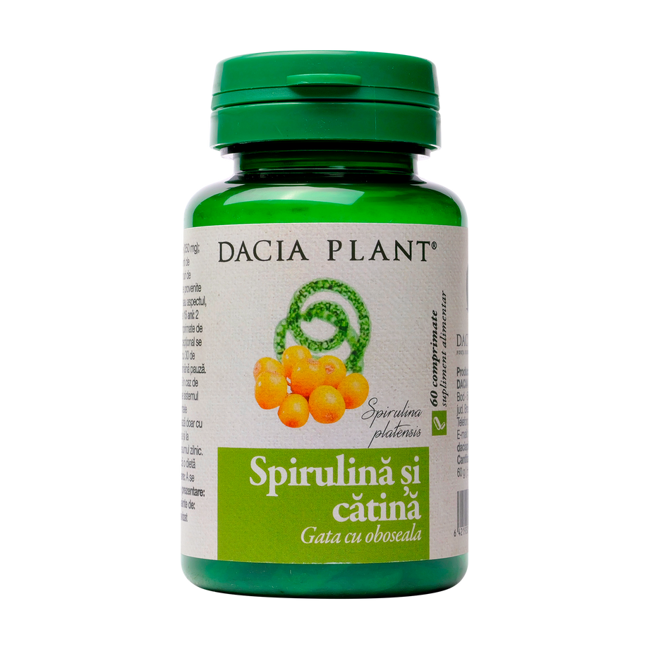Spirulina si catina 60 comprimate
