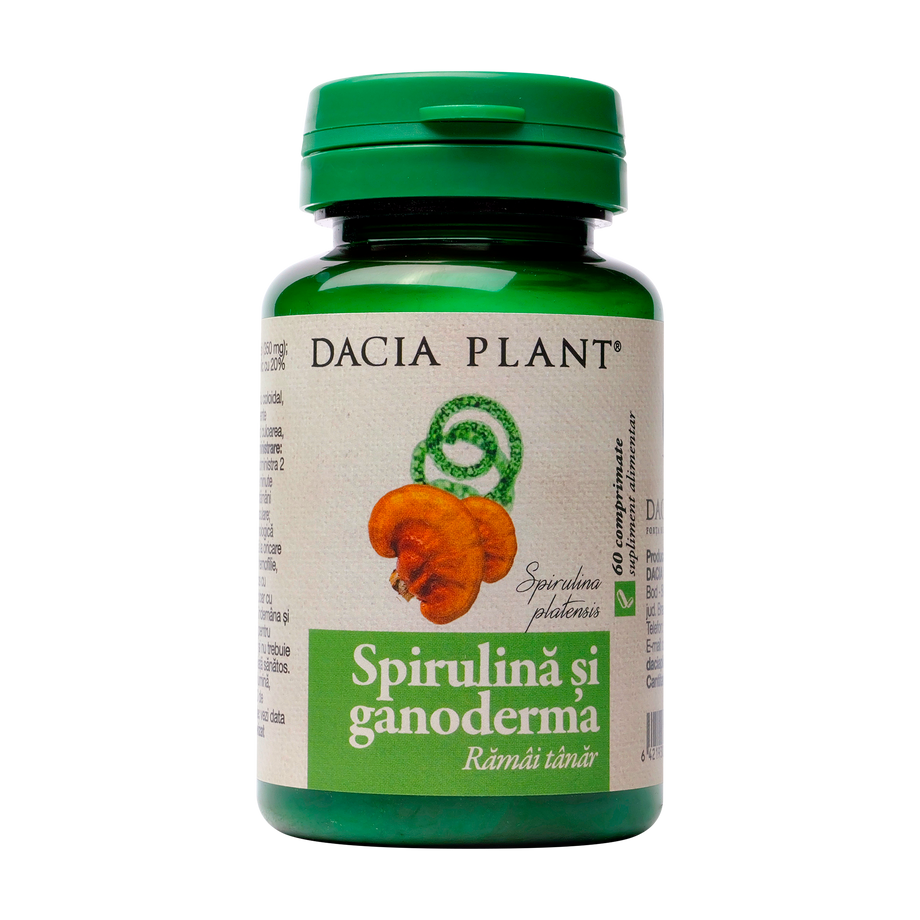 Spirulina si ganoderma 60 comprimate