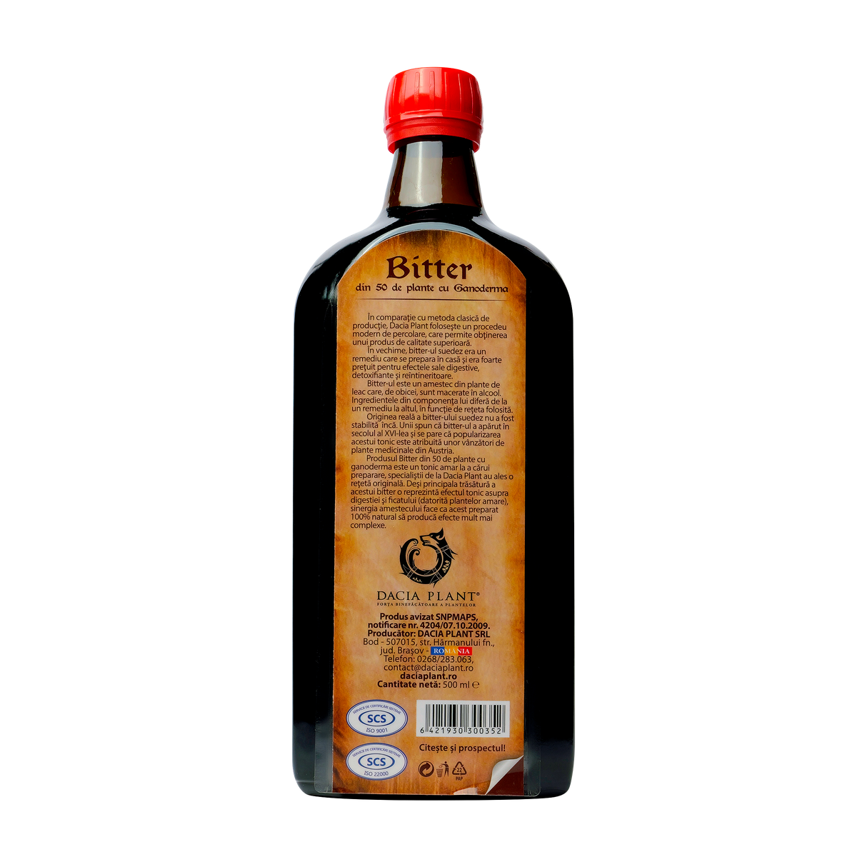 Bitter 50 plante cu ganoderma 500 ml