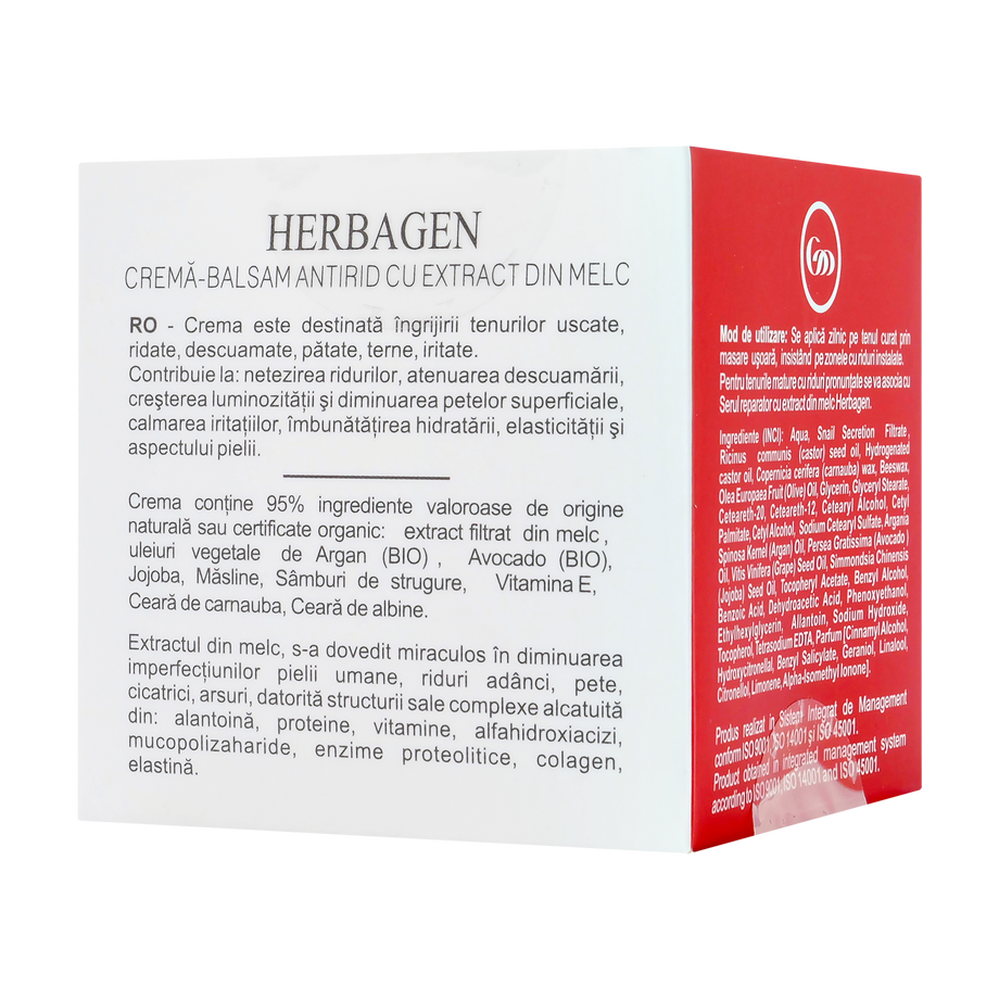 Crema balsam cu extract din melc 50 ml