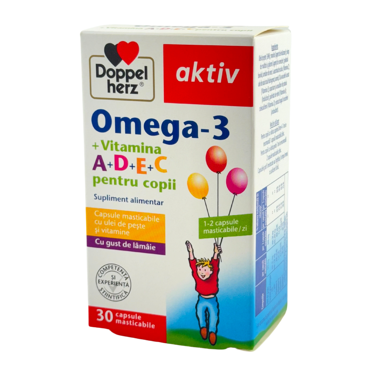 Omega 3+Vitamina A+D+E+C copii 30 capsule
