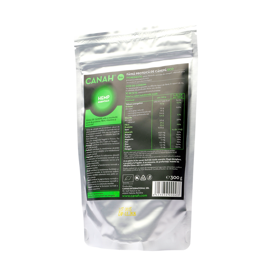 Faina proteica de canepa ECO 300g Canah