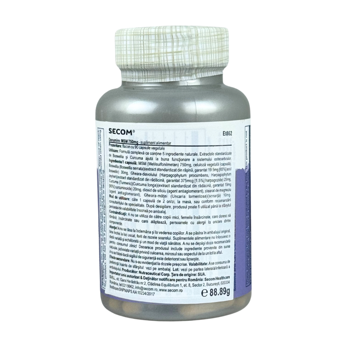 Msm 750mg 90 capsule