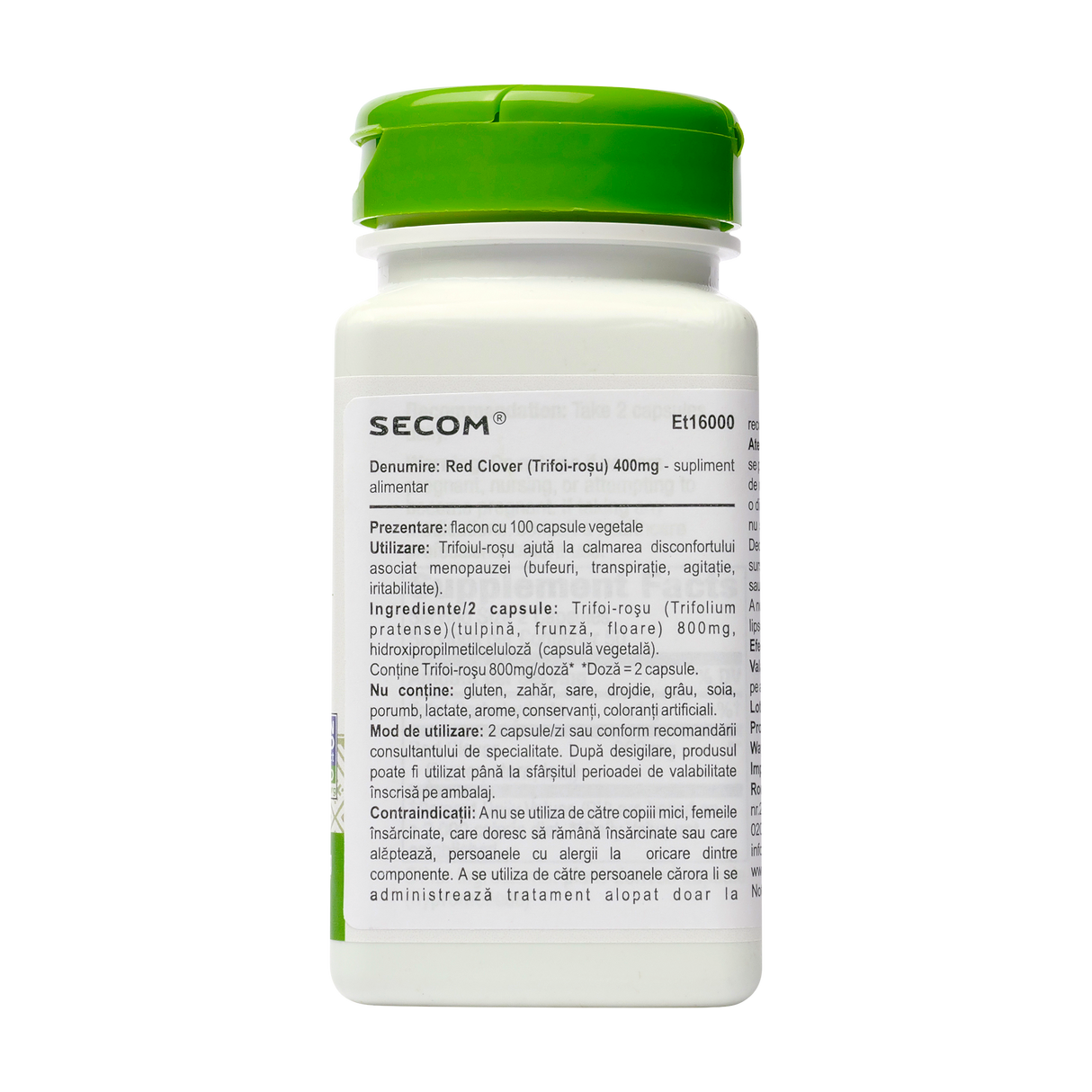 Red clover blossoms (trifoi rosu) 100 capsule
