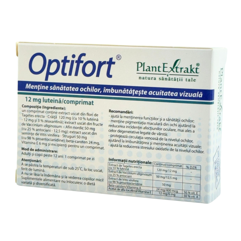 Optifort 12 mg luteina - 30 tablete