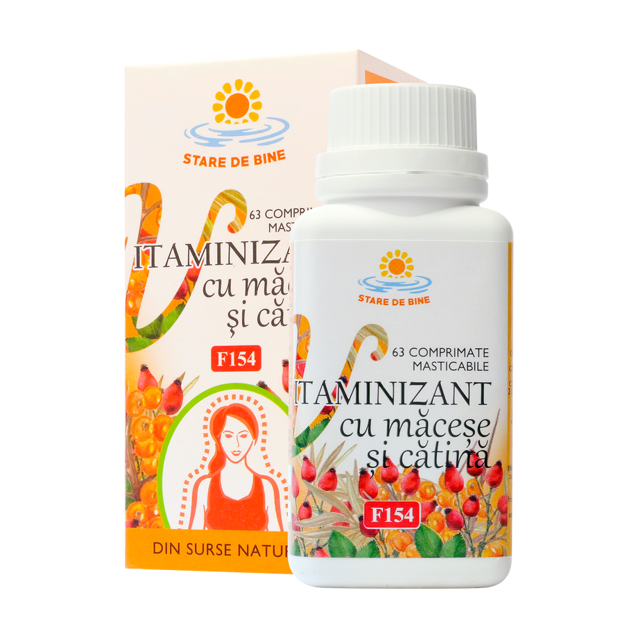 Vitaminizant macese si catina 60 capsule