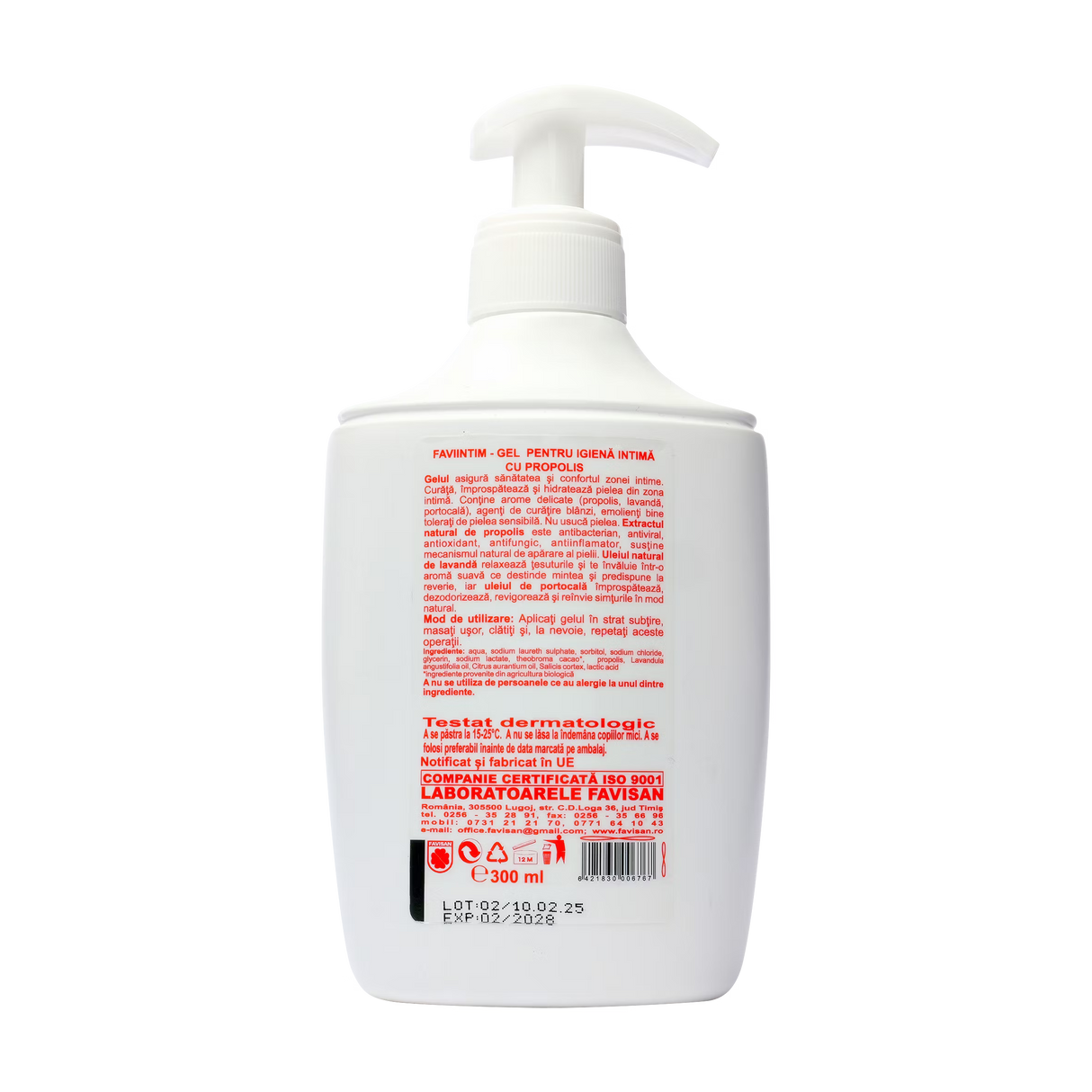 Gel pentru igiena intima cu propolis 300 ml