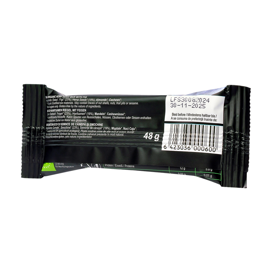 Baton cu Seminte de Canepa si Smochine 48 g