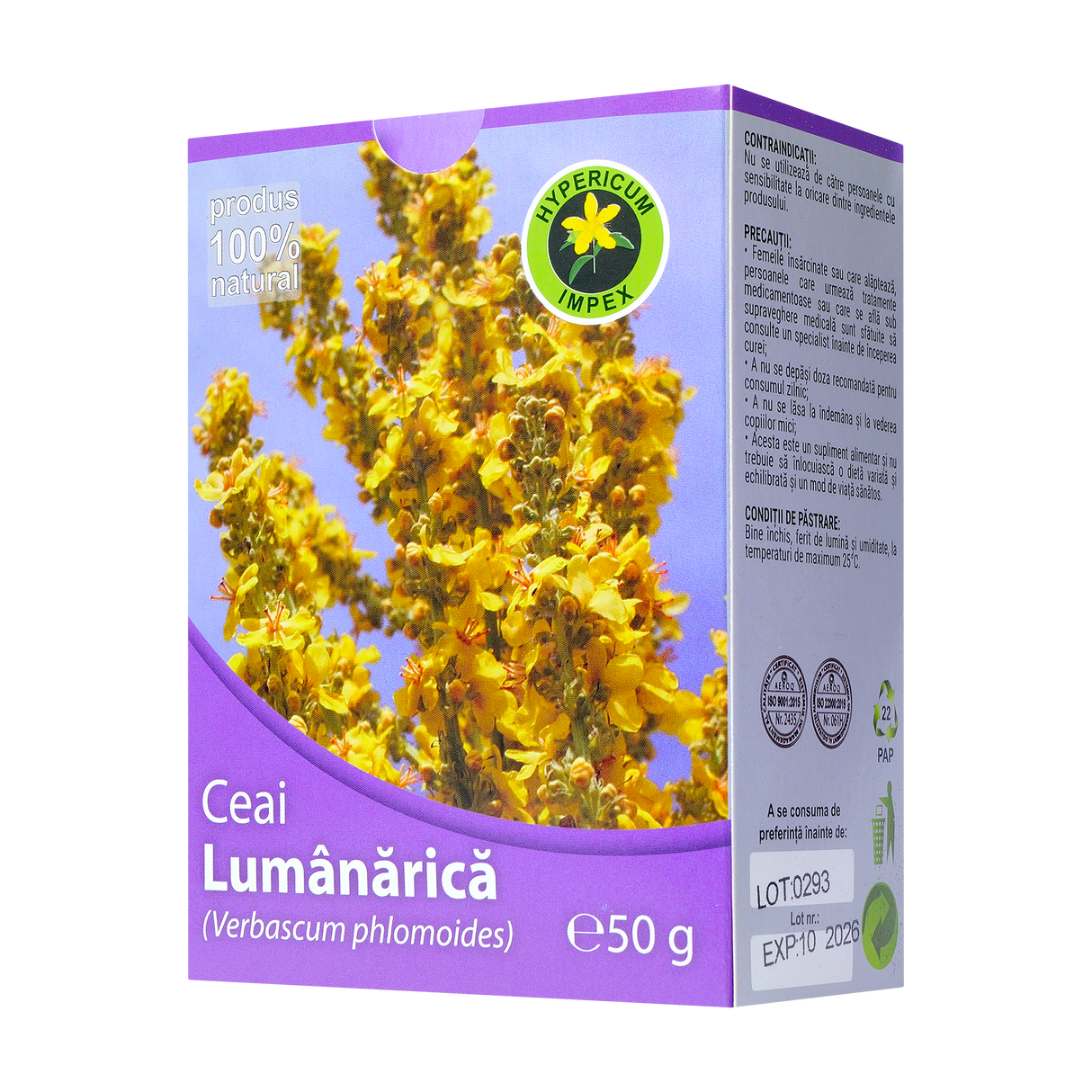 Ceai lumanarica 50 g Hypericum