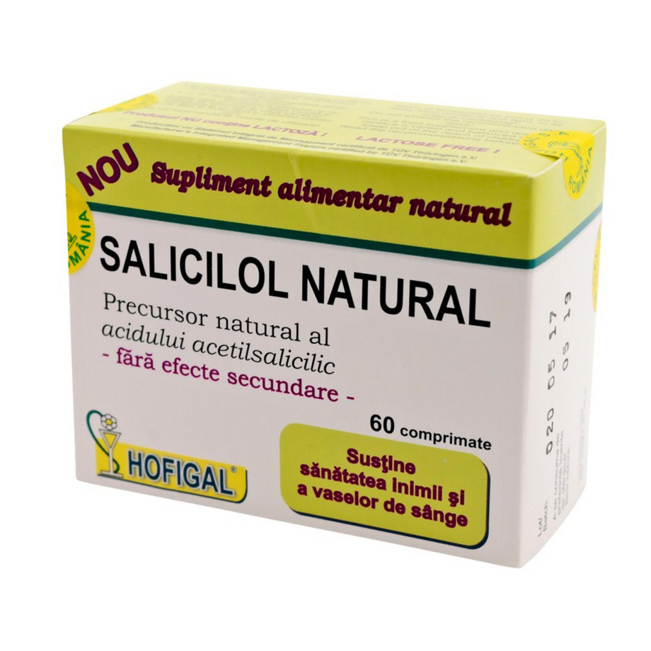 Salicilol natural - aspirina naturala 60 tablete