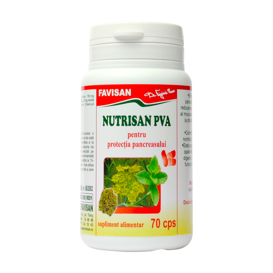 Nutrisan PVA protectia pancreasului 70 capsule