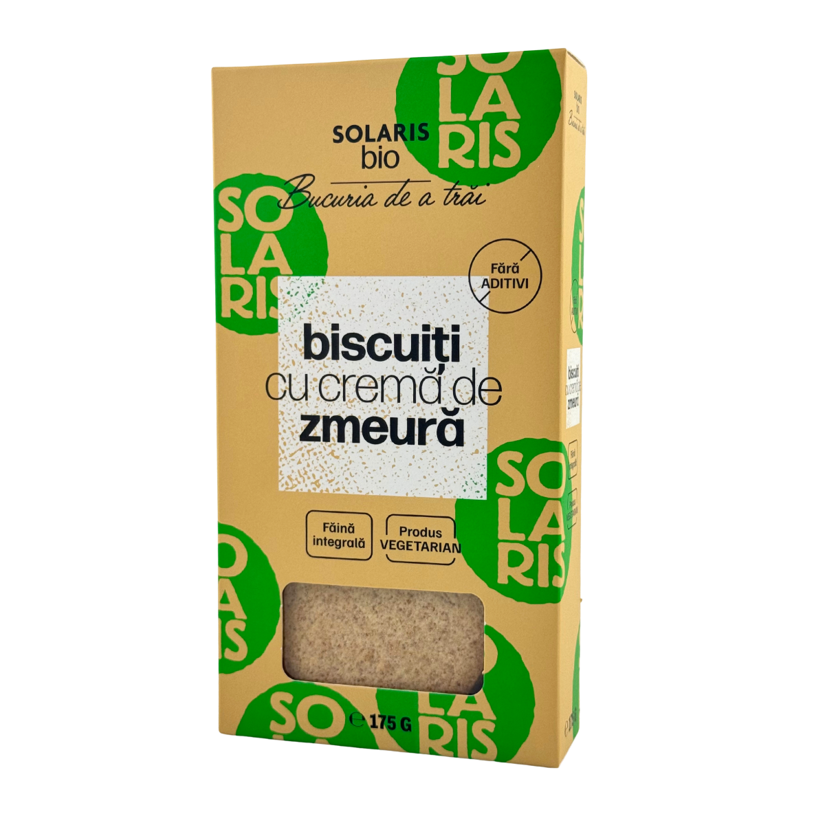 Biscuiti cu crema de zmeura 175 g – Solaris