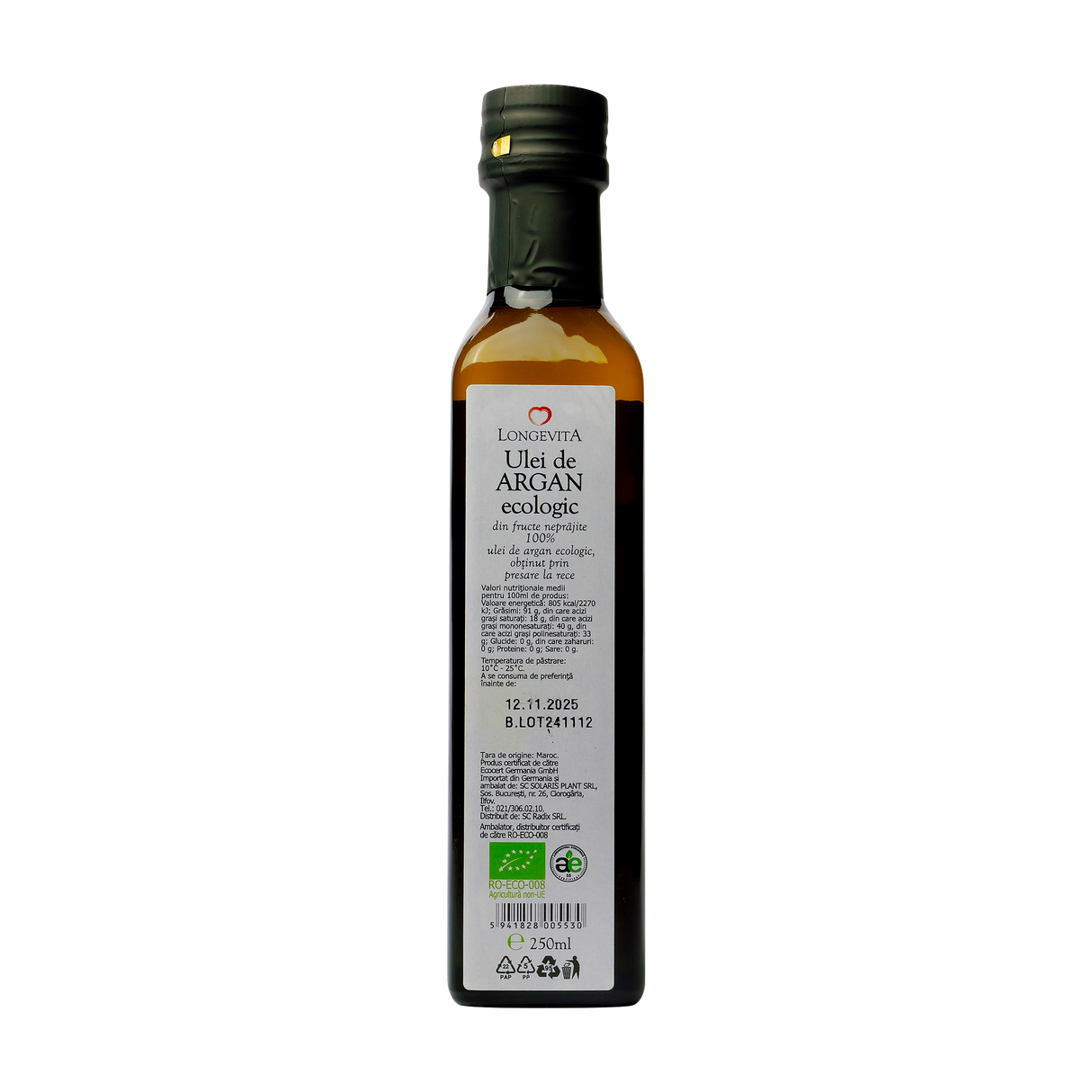 Ulei argan presat la rece 250 ml