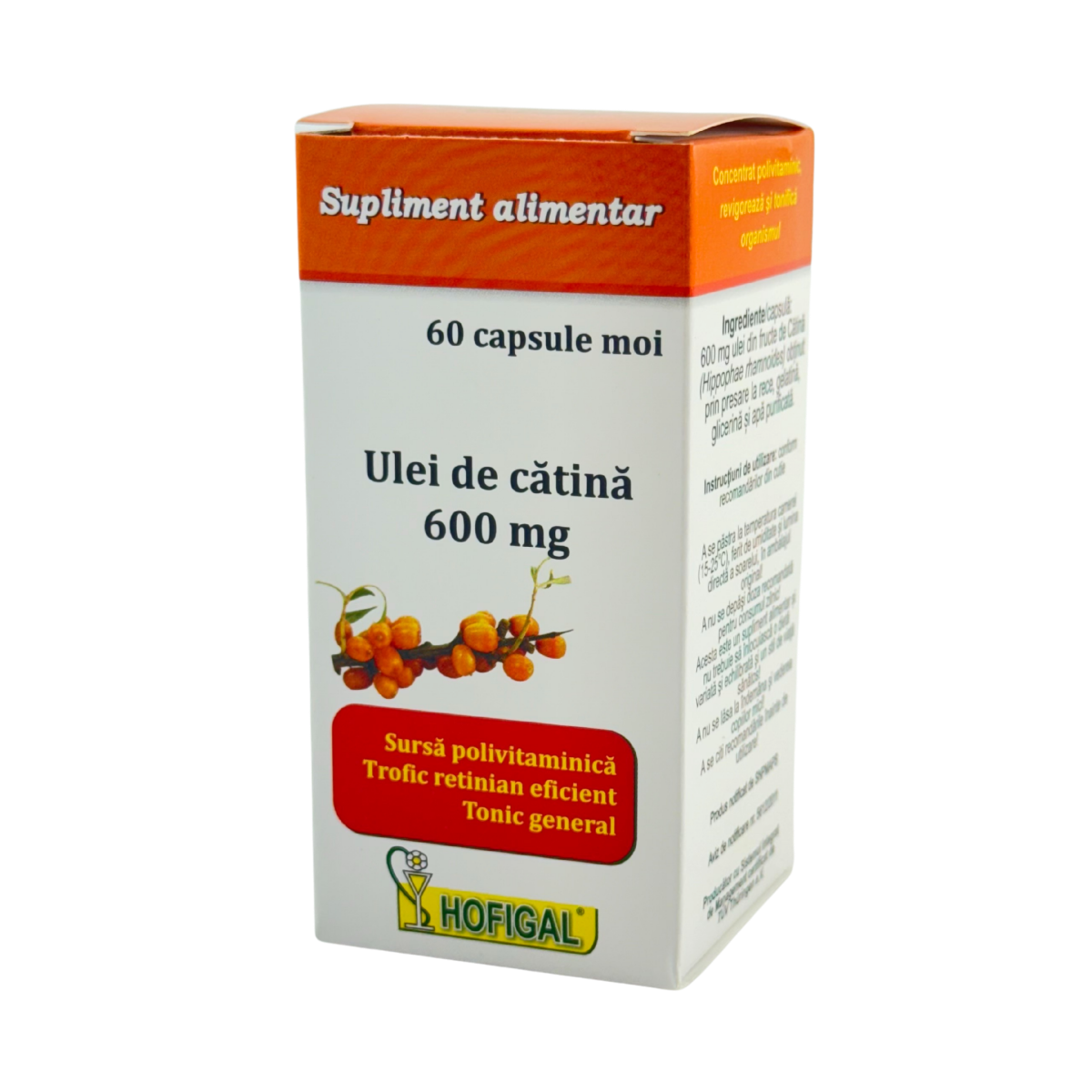 Ulei catina 600mg 60 capsule