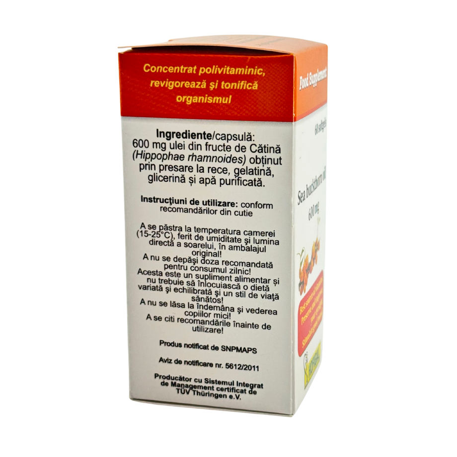 Ulei catina 600mg 60 capsule