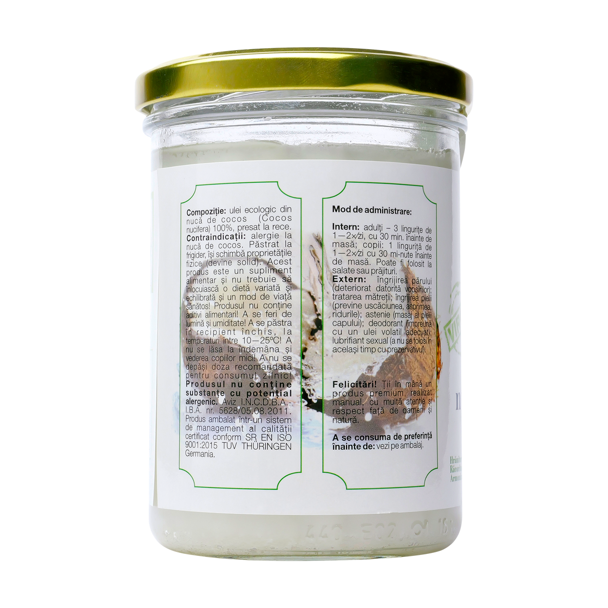 Ulei cocos 350 ml