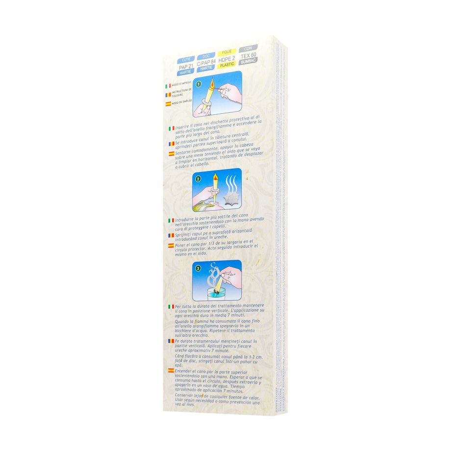 Conuri auriculare ceara albine aromate mari 2 bucati