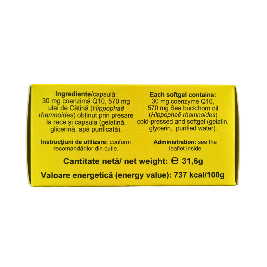 Coenzima Q10+ulei catina forte 30mg 40 capsule