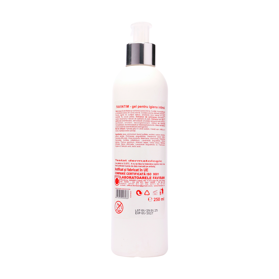 Gel igiena intima bio cu echinaceea si 11 plante Faviintim 250 ml