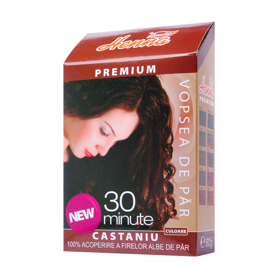 Vopsea de par Henna Sonia Premium Castaniu 60 g