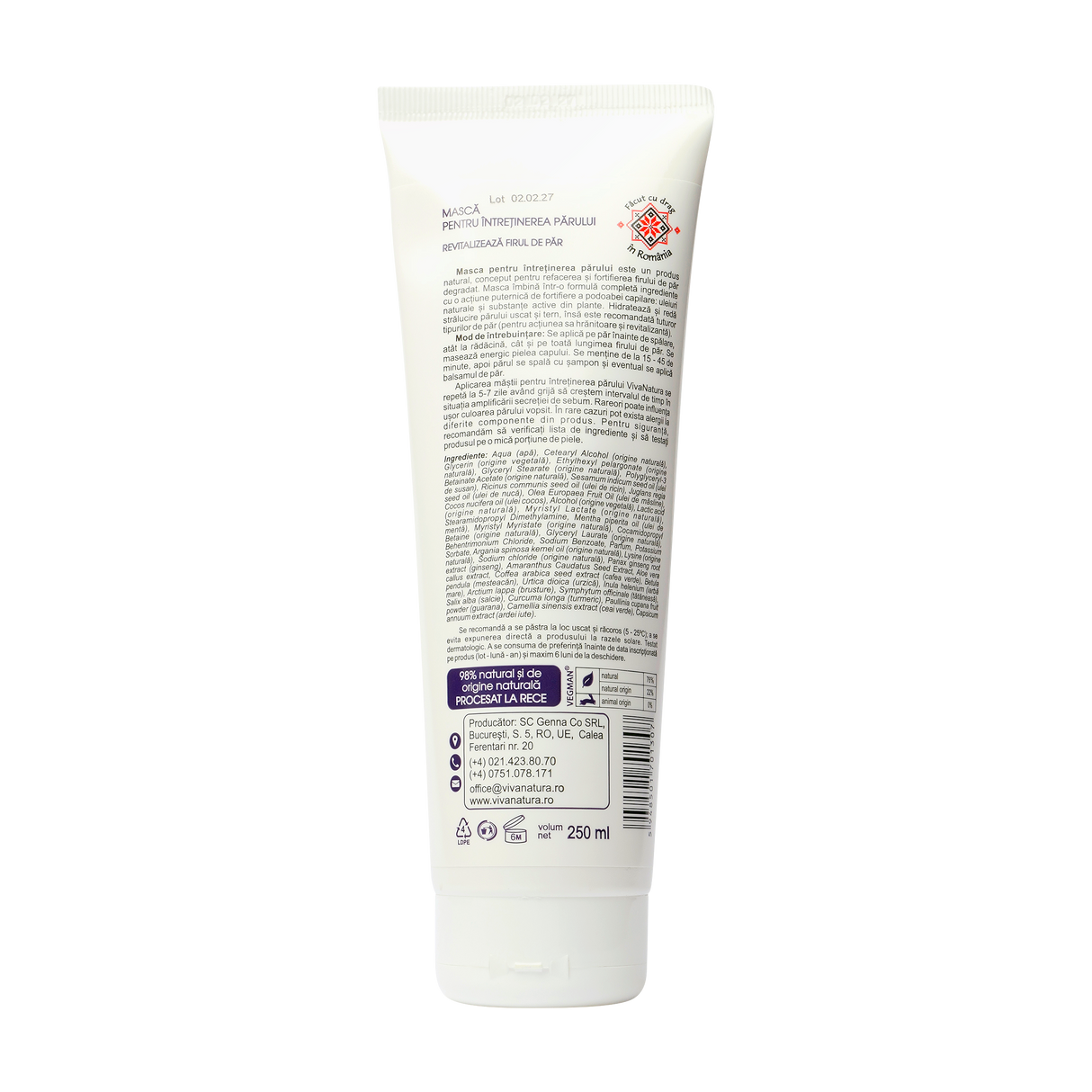Masca par cu ginseng si argan 250 ml