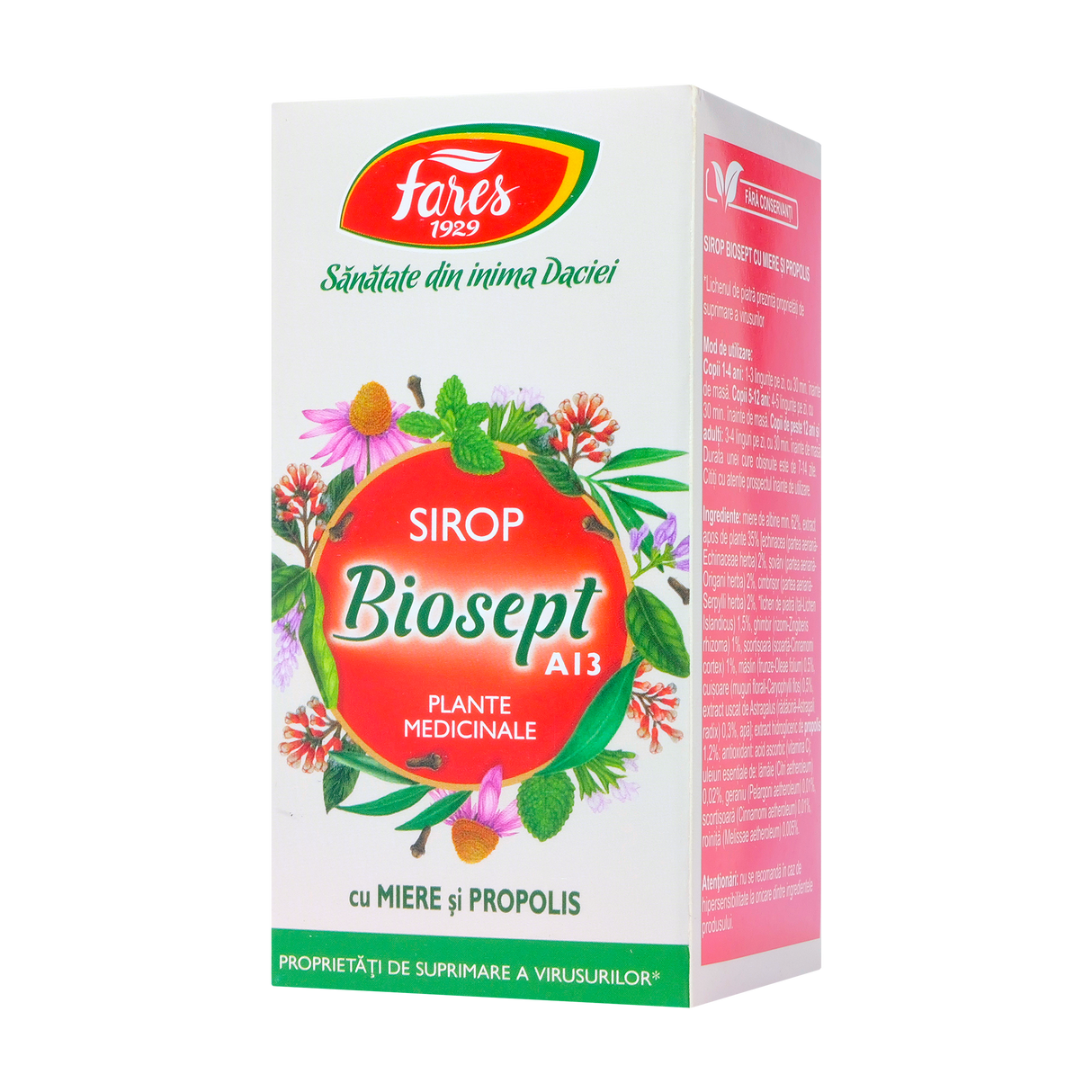 Sirop biosept propolis, miere si vitamina C 100 ml