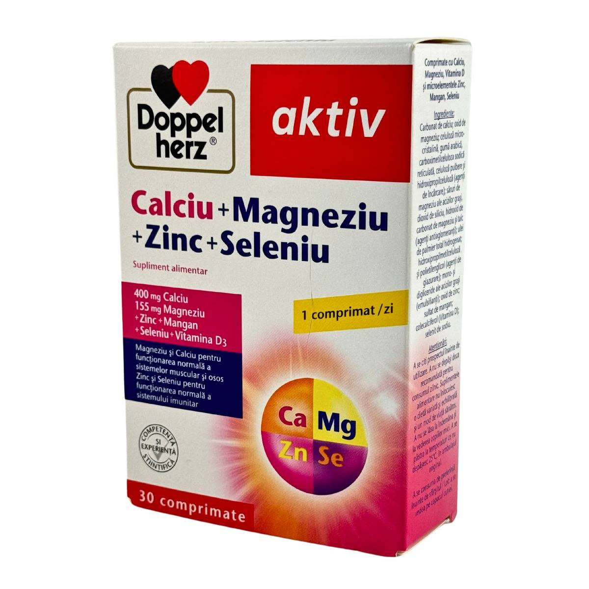Calciu+Magneziu+Zinc+Seleniu 30 tablete