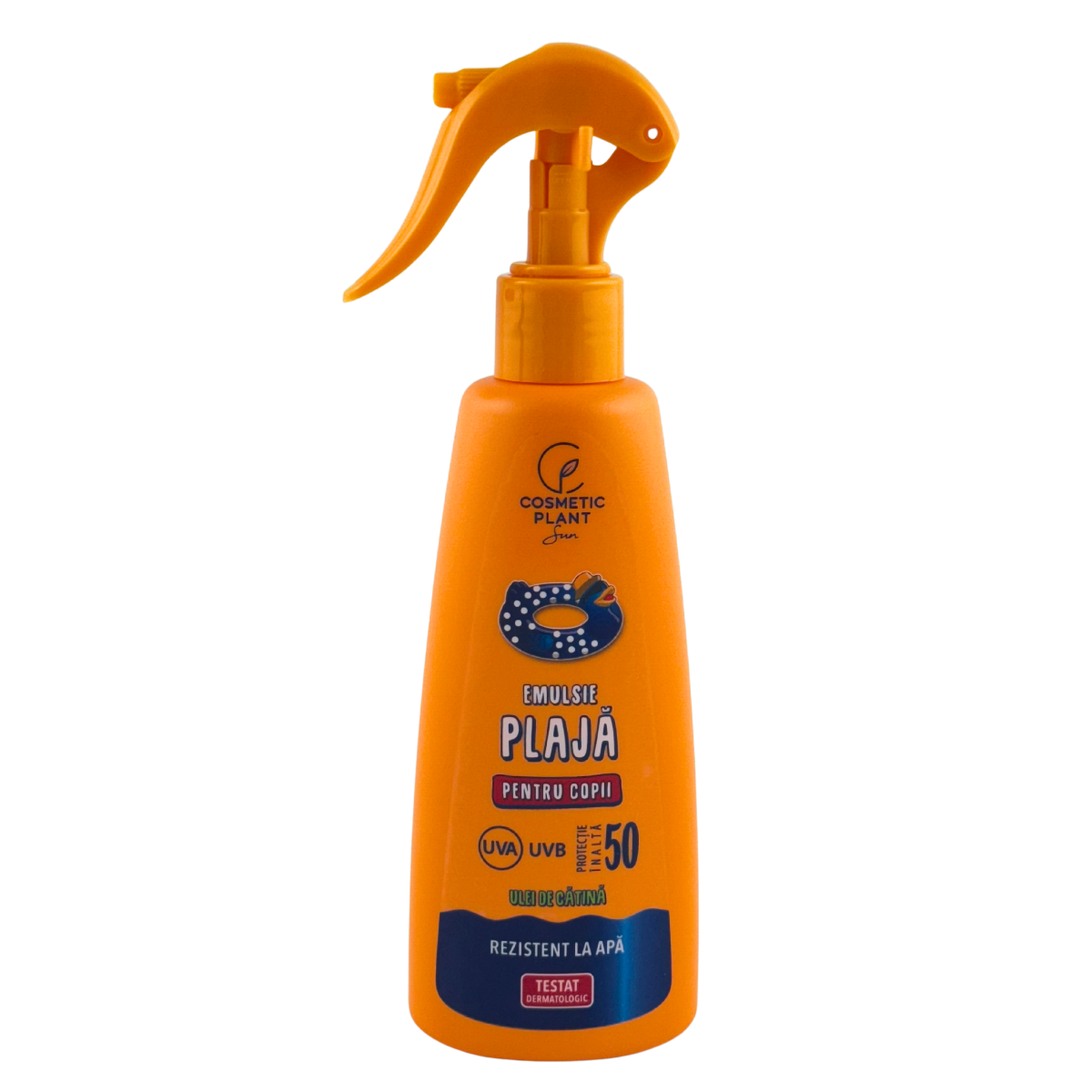 Emulsie plaja rezistenta la apa pentru copii SPF 50 cu ulei de catina 200 ml