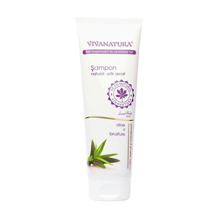 Sampon natural cu aloe si brusture-par uscat 250 ml