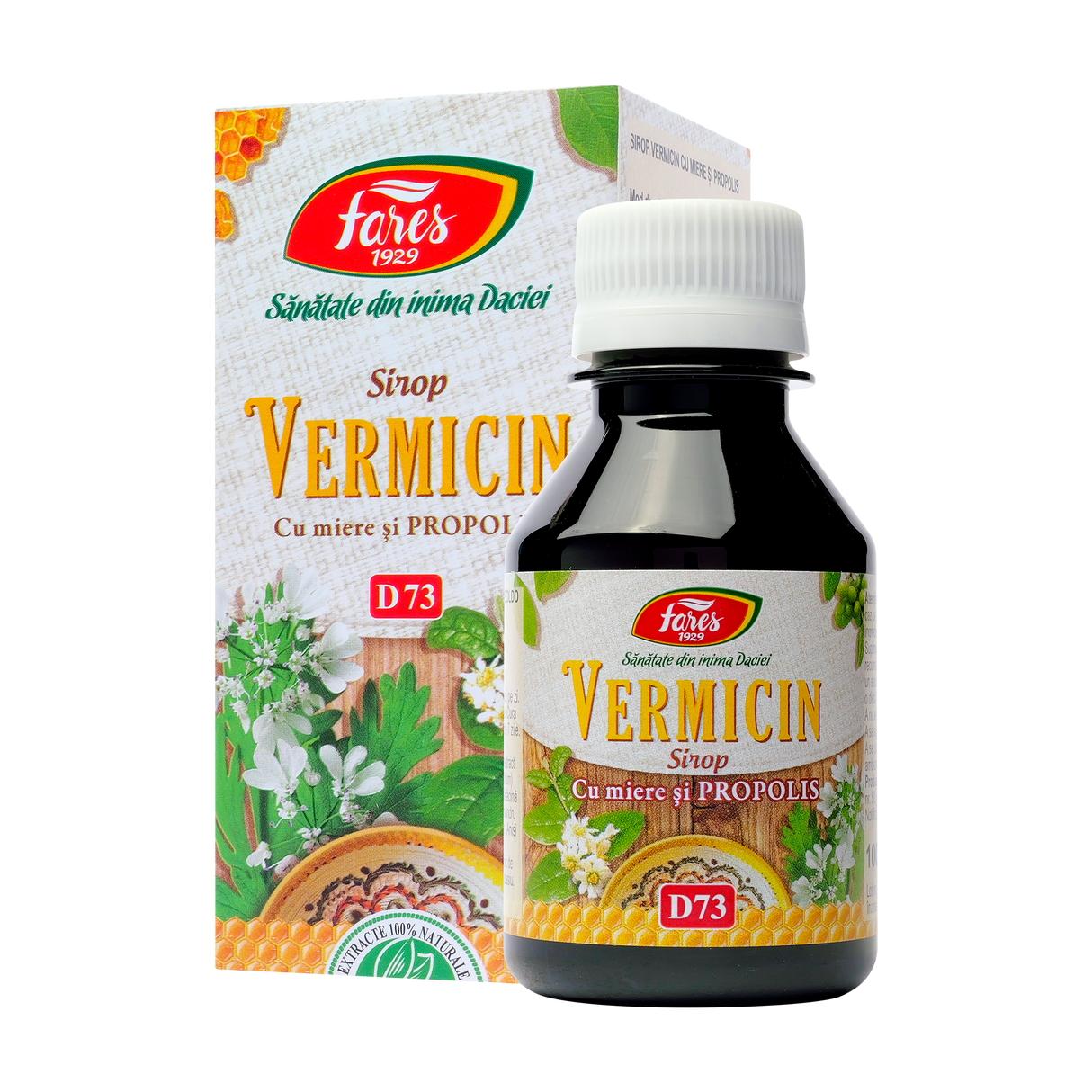 Sirop vermicin cu miere, propolis si vitaina C 100 ml