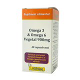 Omega-3 si omega-6 vegetal 900mg 40 capsule