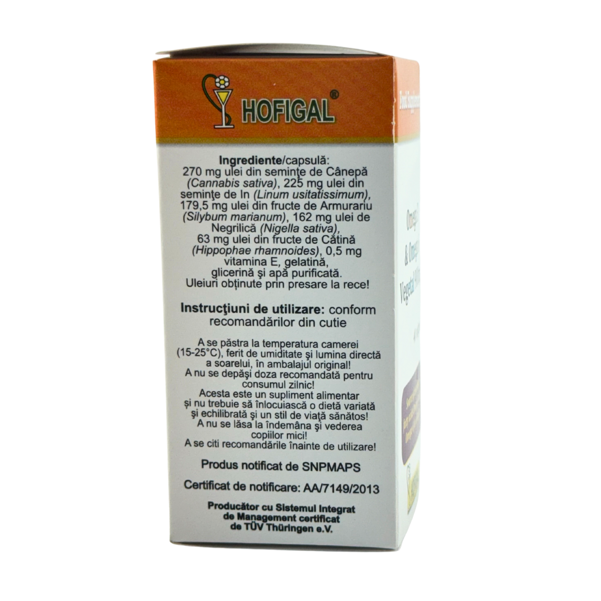 Omega-3 si omega-6 vegetal 900mg 40 capsule