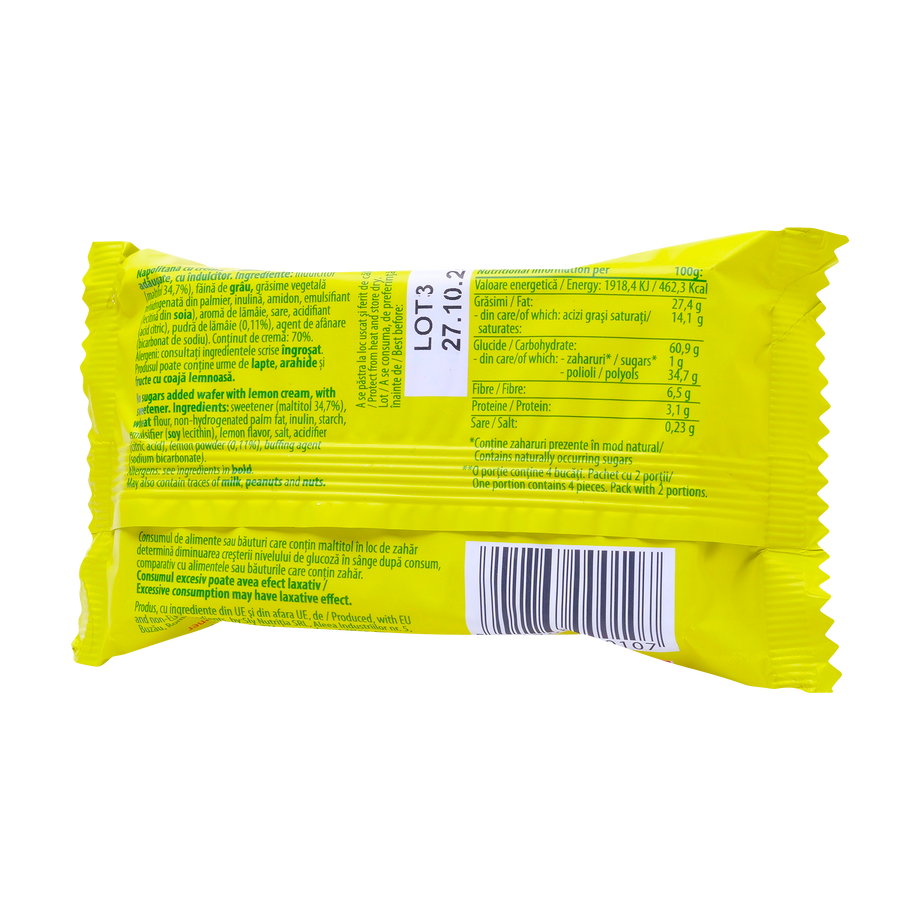 Napolitane cu crema de lamaie fara zahar 40 g