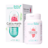 Calciu marin + vitamina D2 naturala 30 capsule
