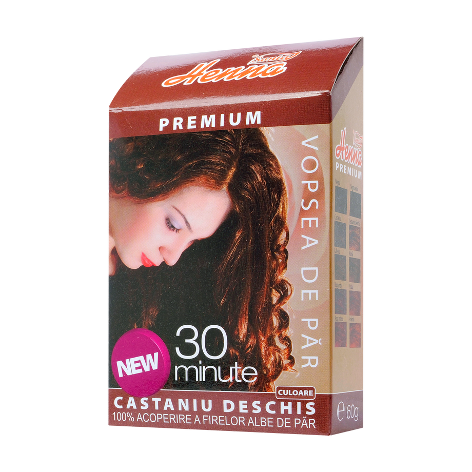 Vopsea de par Henna Sonia Premium Castaniu deschis 60 g