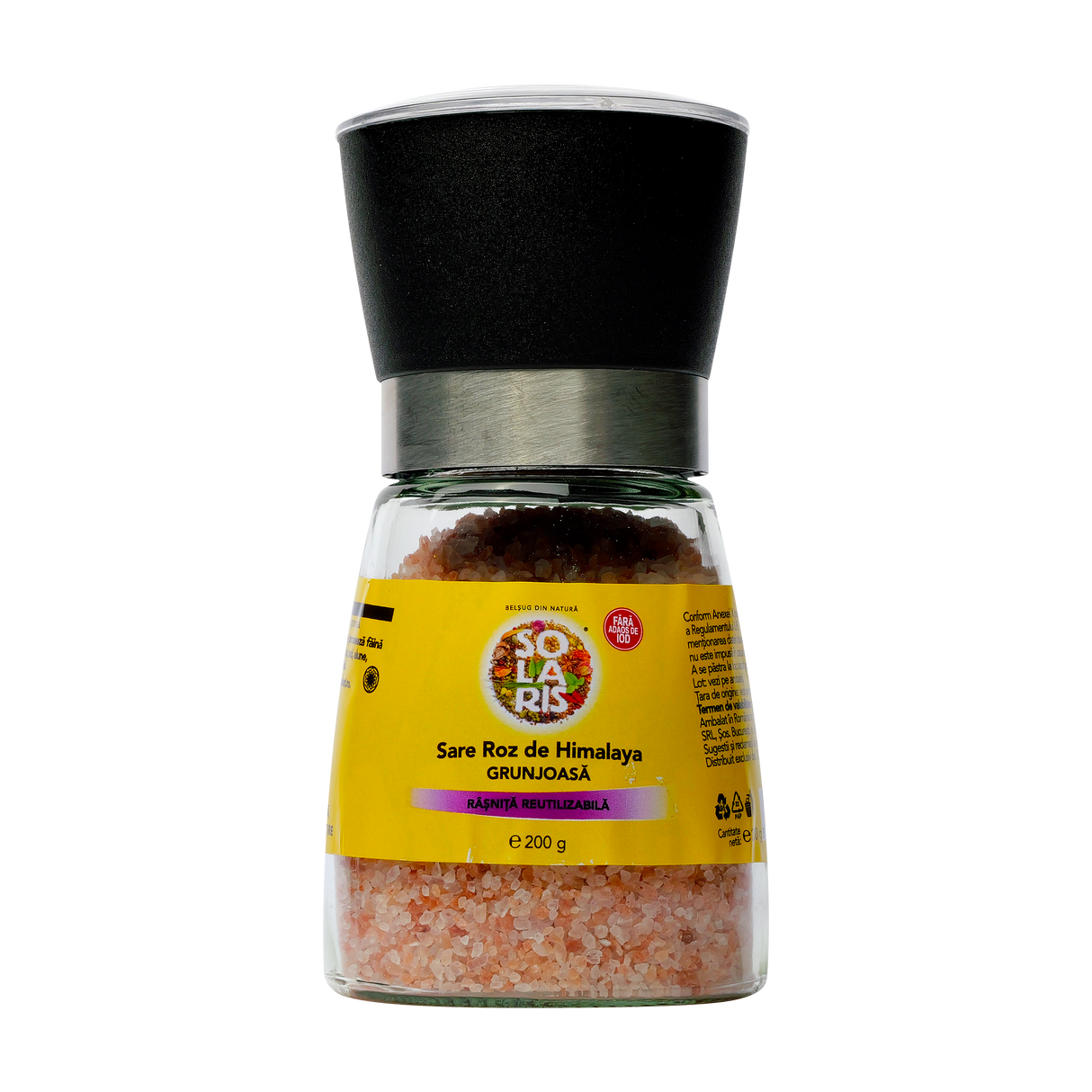 Rasnita reutilizabila cu Sare Himalaya grunjoasa 200 g