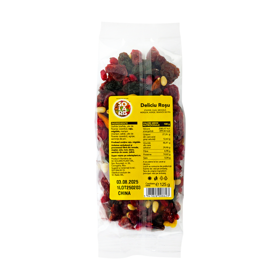 Amestec fructe Deliciu rosu 125 g