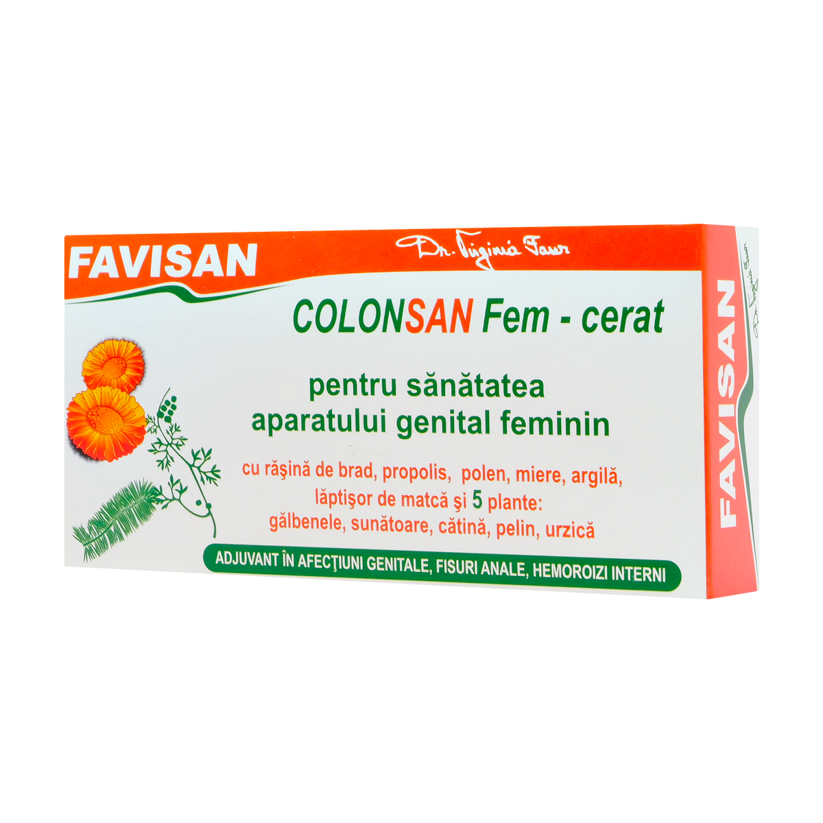 Colonsan Fem-cerat supozitoare cu 5 plante 19 g